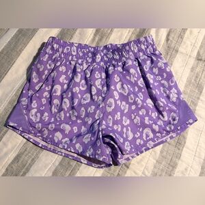 All in Motion Purple Patterned Women's Athletic Shorts